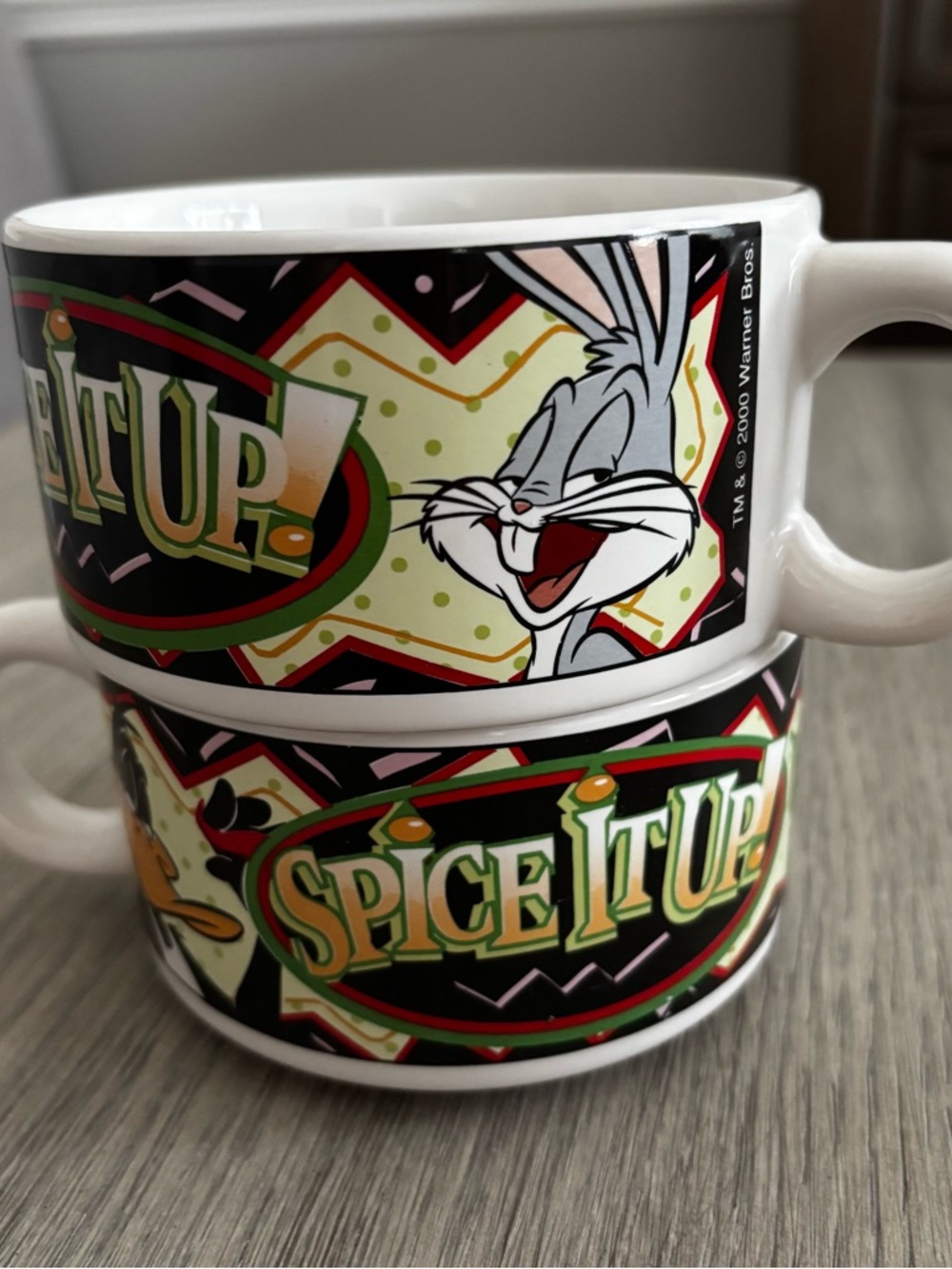 Warner Bros White Bugs Bunny 'Spice It Up' Ceramic Mug